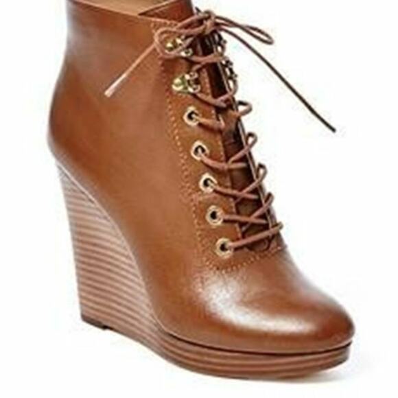 GUESS Zoey Lace-Up Wedge Booties - Picture 1 of 9